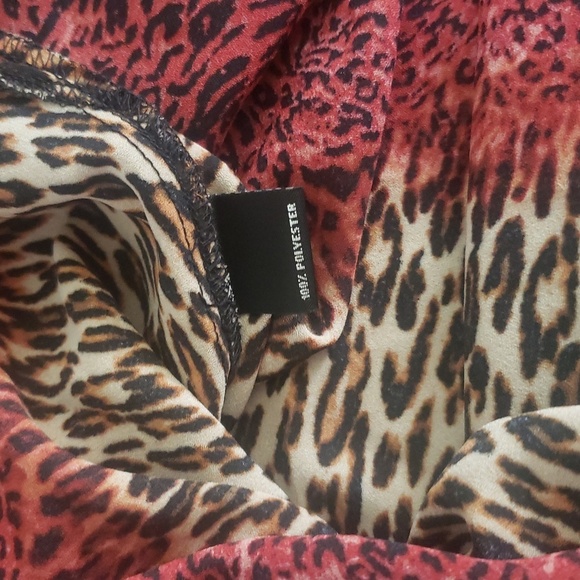 Animal Print Boho XL Asymmetrical Hemline Slip-On Artisy Lagenlook Tunic New - Picture 8 of 9